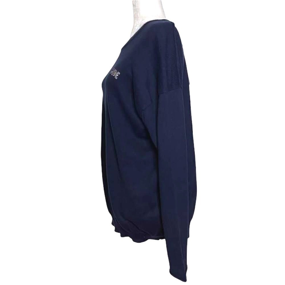 Fauxgerty Zen Mode Sweater Womens OS Blue‎ Go-To Pullover Sustainable Navy Blue - Picture 3 of 11
